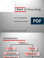 Conceptual Basis of Accounting: Prof. N. Ramachandran Prof. Ram Kumar Kakani