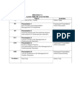 Timeline and Activities-2