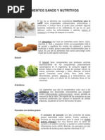 Alimentos Sanos y Nutritivos