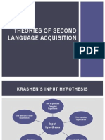 Theories of Second Language Acquisition