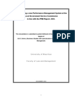 Implementing A New Performance Management System at The Local Government Service Commission in Line With The PRB Report