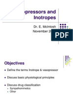 Inotropes and Vasopressors