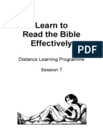 Learn To Read The Bible Effectively: Distance Learning Programme Session 7