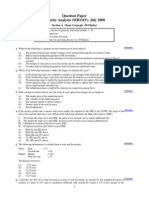 Question Paper Security Analysis (MB331F) : July 2008: Section A: Basic Concepts (30 Marks)