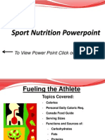 Sport Nutrition Powerpoint