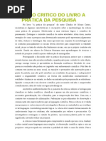 Resumo Critico Do Livro A Prática Da Pesquisa