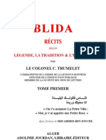 Blida - LÉGENDE, LA TRADITION & L'HISTOIRE - Tome1