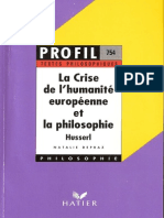 Husserl, La Crise de L' Humanité Européen