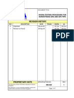 INS-004, Hydro-Testing Procedure For Bondstrand GRE and GRV Pipe-R1