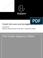 Turkish Folk Music and The Bağlama in Ghent (Presentation)