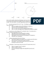 Angular Velocity Worksheet