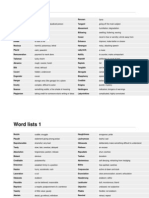 Word Lists 1