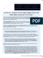 Acts 15 - What Was The Objective of The Jerusalem Council?