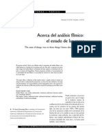 Zunzunegui Santos Acerca Del Analisis Filmico El Estado de Las Cosas