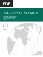 "Who Cares Wins": One Year On (November 2005)