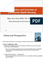 Introduction and Overview of Community Health Nursing: Mary Ann Rosa MSN, RN, CS, GNP