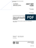 NBR 13206 - Tubo de Cobre Leve Medio e Pesado Sem Costura para Conducao de Agua e Outros Fluidos