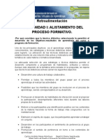 Retroalimentación FORO UNIDAD I ALISTAMIENTO DEL PROCESO FORMATIVO