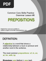 Lesson 6 Prepositions