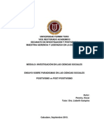 Paradigmas en Las Ciencias Sociales Positivismo y Post Positivismo