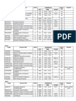 GE11 Code Course Title Units Schedule Class Size Teacher DAY Time Room