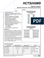 HCTS245MS: Radiation Hardened Octal Bus Transceiver, Three-State, Non-Inverting