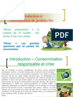 Thème - Production Et Consommation de Produits Bio: Thème Préparatoire À La Journée Jay Invite Le Bio À La Cantine