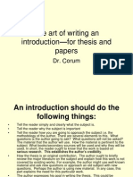 The Art of Writing An Introduction