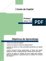 Costo de Capital. WACC La Tasa de Desc. Aprop.