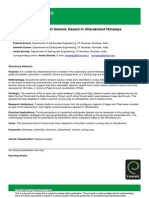 Article Title Page: Assessment of Seismic Hazard in Uttarakhand Himalaya