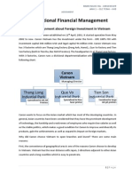 FDI Analysis of Canon Vietnam