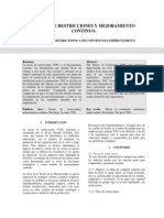 Teoría de Restricciones y Mejoramiento Continuo