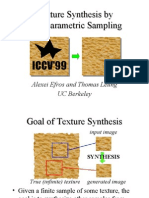 Texture Synthesis by Non-Parametric Sampling