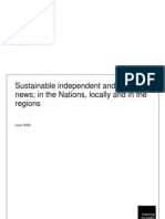 Consultation On Sustainable, Independent and Impartial News in The Nations, Locally and in The Regions