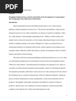 Geo Arch PaFloodplain Sediment Facies Analysis and Its Role in The Investigation of Archaeological Site Stratigraphy in The Midwestern United Statesper