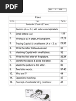 Preprimary Worksheet For English Subject