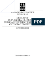 DNV Rp-f112-2008 - Design of Duplex Stainless Steel Subsea Equipment Exposed To Cathodic Protection