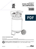 Lowe's #0461679 20 Gallon (20-Gal) Portable Air Compressor Blue Hawk Model #0132055 User's Guide Manual (461679.pdf)