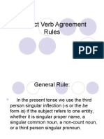 Subject Verb Agreement Rules