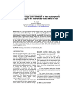 Preliminary Design Concentration of Talc by Emphasis On Mineralogy in The Malhamdar Index Mine in Iran