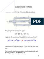 p /γ + z + v /2g + = p /γ + z + v /2g: Parallel Pipeline Systems