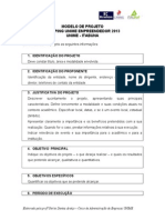 Modelo Do Projeto para A Feira Do Empreendedor 2013.1