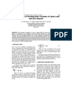 Determination of Grinding Rate Constant of Lakan Lead and Zinc Deposit