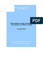 Tribal Welfare Through Panchayats: The Experience of PESA in Orissa