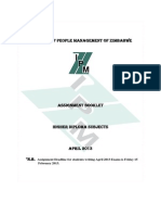 IPMZ Higher Dip Assignment Booklet April 2013