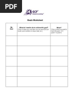 Goals Worksheet: My Goal What Do I Need To Do To Achieve This Goal? When?