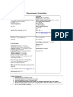 Thermodynamics Revision Sheet: T 9/5 T + 32° T T - 273.15 K