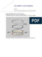 Posición de Anillos o Aros en Piston