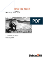 Christian Aid (2005) Unearthing The Truth, Mining in Peru. A Christian Aid Report