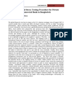 Stress Testing For Bangladesh Private Commercial Banks